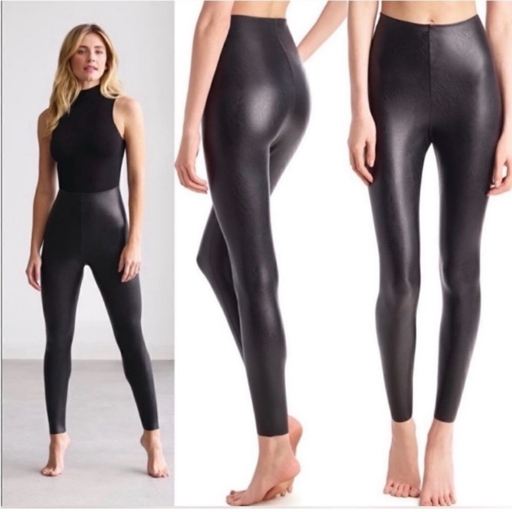 🖤NWT Commando Control Top Faux Black Leather Leggings XL